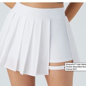 Breezeful™ High Waisted 2-in-1 Side Pocket Pleated Mini Quick Dry Tennis Skirt